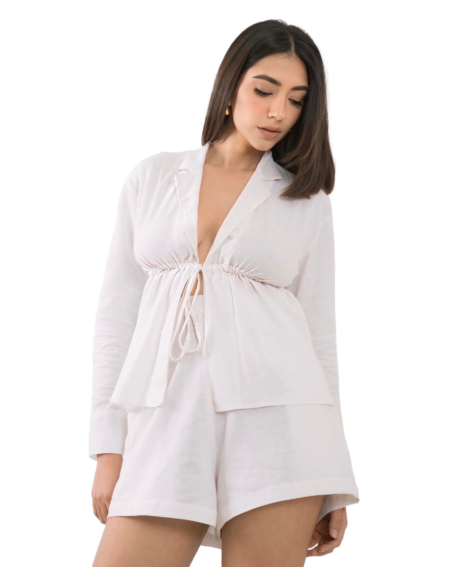 White Linen Co-ord Set