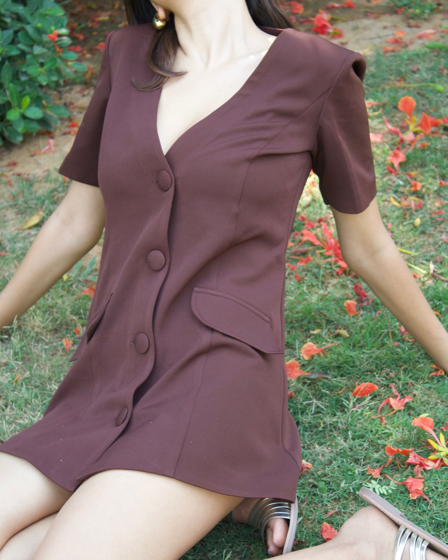 Mocha Blazer Dress